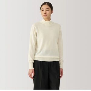 Muji Mock Neck Heavy Gauge Washable Sweater L